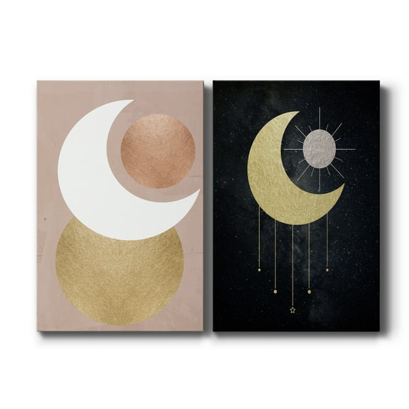 Lunar Mystic Premium Gallery Wrapped Canvas - Ready to Hang - Set of 2 - 8 x 12 Each