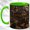 Green, variant on Haunted House Coffee Mug, Full Moon Mug, Ceramic 11 oz