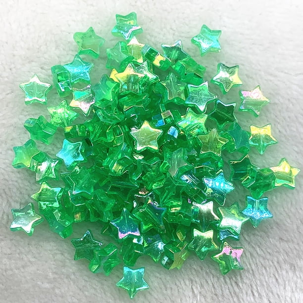 50pcs 11mm Transparent Color Five-pointed Star Acrylic Beads Loose Spacer Beads for Jewelry Making DIY Bracelet Accessories