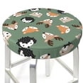 thumbnail image 3 of Naloa Animal Heads Round Bar Stool Cushion Cover 12-14 inch, Fits Kitchen, Office, Restaurant Chairs - {sizeName}14 inch, 3 of 7