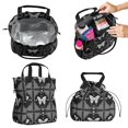 thumbnail image 2 of Butterfly and Skull Gothic Pattern Drawstring Insulated Lunch Bag for Women, Stain-Resistant Large Lunch Tote with Multi-Pockets for Work Office, 2 of 6