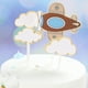 thumbnail image 3 of 20 adornos para tartas infantiles con temática de dibujos animados, nubes, globos aerostáticos, aviones, palillos para tartas, adorables adornos para tartas de cumpleaños, adornos de papel para tart, 3 of 4