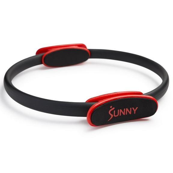 Sunny Health & Fitness 15” Pilates Ring, Fitness Circle for Toning, Strength Training, Core Exercises, Lightweight & Portable, Non-Slip Foam Grip, Home Gym & Yoga Equipment