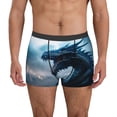 thumbnail image 1 of Balery Blue Thunder Storm Dragon Calzoncillos bóxer para hombre, ropa interior de algodón suave y transpirable con cinturilla de nailon-Large, 1 of 5