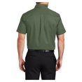 thumbnail image 2 of Mens Short Sleeve Easy Care Cotton/Polyester Shirt Clover Green Large, 2 of 6