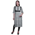 thumbnail image 1 of Bimba Robe Kurti Longue Indienne Imprimée Tunique Droite pour Femmes, 1 of 5