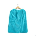 thumbnail image 4 of successthop Bath Skirt Wrap for Men Coral Fleece Homewear Absorption Sleepwear with Pockets After Bath Fall Loungewear, 4 of 5