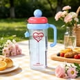 thumbnail image 1 of 1200ml Large Capacity Plastic Cup High-Value Handle Straw Cup LeakProof Reusable Water Cup For Home OfficeTravelOutdoorSports, 1 of 6