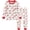 4# Red, variant on FEDPOP Toddler Girls Pajamas Bamboo Viscose Kids Long Sleeve Snug fit Bow Printed Pjs 2pcs Set 3T