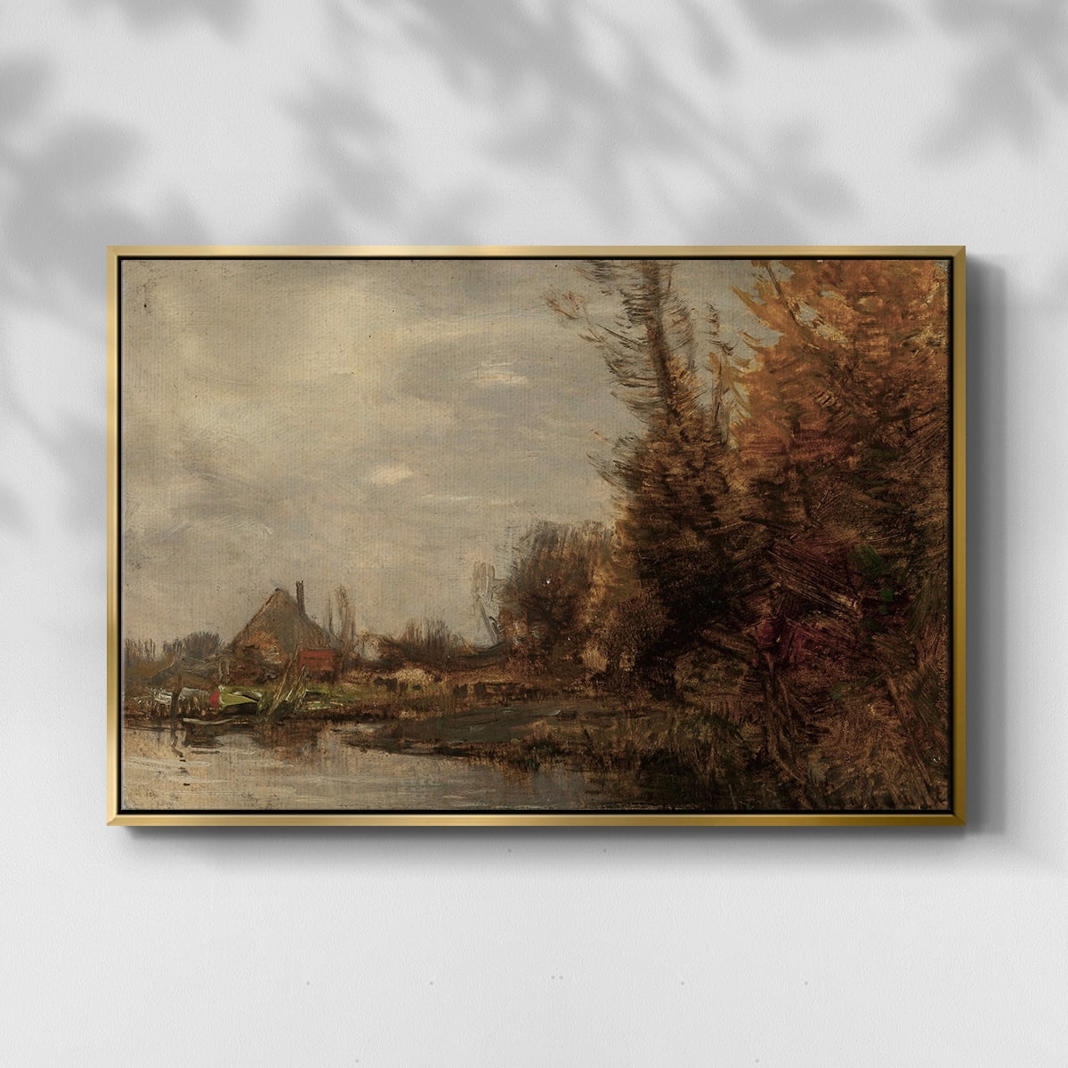 Vintage Landscape-CCXXIX By Wexford Home Framed in Gold Wood Gallery Wrapped Canvas 27 in. x 41 in.