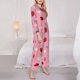 thumbnail image 3 of Balery Strawberry and Ladybugs Conjunto de Pijama con Estampado para Mujer, Conjunto de Dos Piezas con Manga Larga, Ropa de Dormir Suave con Bolsillos, Pijamas Cómodos-Large, 3 of 7