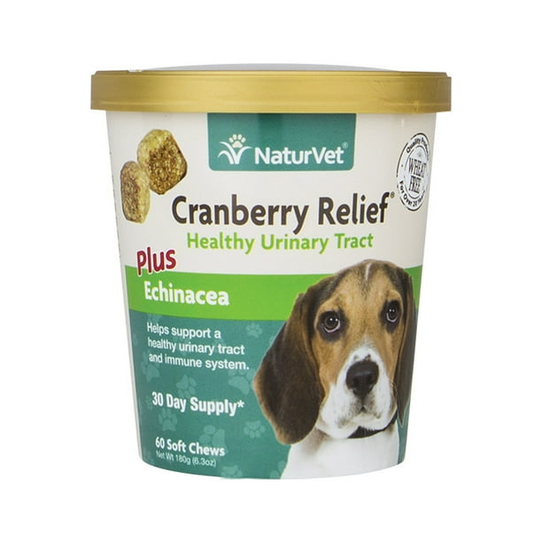 NaturVet Cranberry Relief + Echinacea for Dogs, 60 Soft Chews Walmart