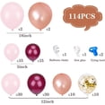 thumbnail image 2 of AOWEE Burgundy Balloon Garland Kit, Burgundy Party Decoration Wine Red Pink Rose Gold Confetti Balloons for Girl Birthday Party Baby Shower Burgundy Wedding, 2 of 11
