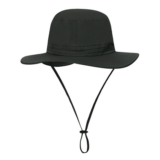 Sombrero de cubo impermeable para lluvia para mujer, de ala ancha, de verano, UPF50+, sombrero de vaquero para el sol, sombrero de playa flexible suave y plegable para hombre