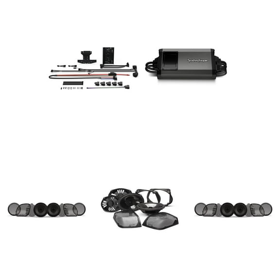 Rockford Fosgate HD14U-STAGE3 Six Speakers & Amplifier Kit Compatible With Select 14-23 Road Glide Ultra And Street Glide Ultra Motorcycles