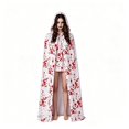 thumbnail image 4 of Jiibva Halloween Bloody Cape Horror Blood Stain Costume Cloak Vampire Zombie White 130x110cm, 4 of 7