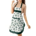 thumbnail image 4 of Lady Apron Huayishang Kitchen Apron Bowknot Floral Print Polyester Restaurant Home Cooking Pocket Work Clothes, Kitchen Essentials Clearance Sale 1*Apron Green, 4 of 7