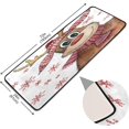 thumbnail image 2 of SKYSONIC 2X6 Feet Funny Christmas Deer Runner Rug with Rubber Backing, Winter Red Snowflake Non Slip Entryway Rug Runner Washable Soft Area Rug Carpet for Hallway Bedroom Kitchen Decor, 2 of 6