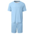 thumbnail image 7 of CONFREE Mens 2 Peice Shorts Sets Casual Men's Jogging Tracksuit Set Solid Waffle Tops Shorts Athletic Sweat Suit for Men, 7 of 7