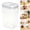 White, variant on Tite Storage Container With Lid Tight Easy Open Ring Top Acrylic Skinny Canister Jar For Spaghetti Lasagna Fettuccine Noodle Kitchen Cupboard Pantry Organizer