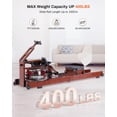 thumbnail image 2 of ECHANFIT Water Rowing Machine, Wood Brown, 400 lb, 2 of 5