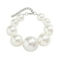 thumbnail image 1 of Colliers Ras du Cou Imitation Perle Exagérée pour Femmes, Ornement de Mariage, Bracelet de Perles, Accessoire de Mode, 1 of 6