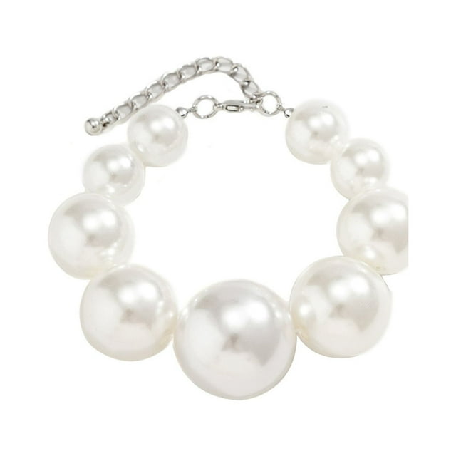 Colliers Ras du Cou Imitation Perle Exagérée pour Femmes, Ornement de Mariage, Bracelet de Perles, Accessoire de Mode