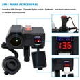 thumbnail image 2 of ZPAQI Motorcycle RV 12V Voltmeter Dual USB Charger Socket Voltage Temp Fast Charging, 2 of 11