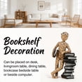 thumbnail image 3 of Modern Abstract Reading Statue, Minimalist Book Sculpture Figurine, Resin Reading Figure Ornament, Art Tabletop Decoration for Home Office Desk Bookshelf Study Room, Unique Book Lover Gift(Color), 3 of 7