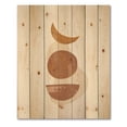 thumbnail image 3 of Designart 'Sun and Moon Shapes In Retro Terracotta Tones IV' Modern Print on Natural Pine Wood, 3 of 5