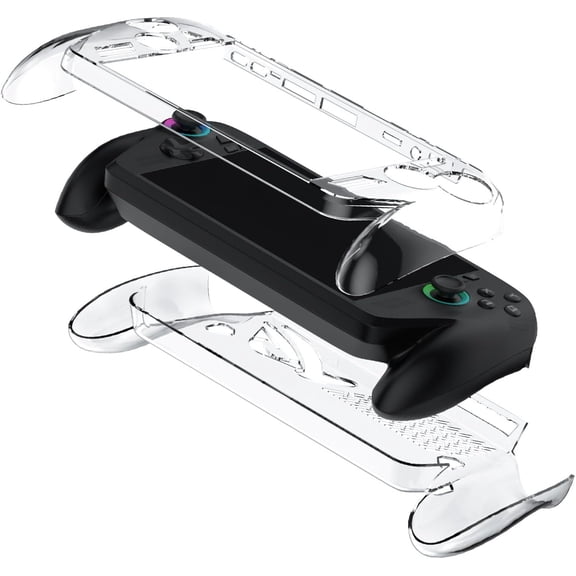 Uberwith Ultra Slim Clear Protective Case Set for ASUS ROG Xbox Ally X Gaming Handheld Console(2025),Front & Back Transparent PC Shell Ergonomic Grip Case Cover for Xbox ROG Ally