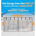 thumbnail image 3 of Privacy Garage Door Screen for 2 Car Garage 16x7FT, Blackout Magnetic Screen Door with Retractable Fiberglass Mesh&Heavy Duty Weighted Bottom, Easy Assembly&Pass for Garage/Patio-Sliver Grey, 3 of 5