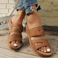 thumbnail image 7 of USSUMA Slippers for Women Indoor and Outdoor Women's Fashion Casual Summer New Solid Color Belt Buckle Thick Bottom Wedge Fish Mouth Sandals Cooling Gel House Slides up to 30% off, 7 of 7