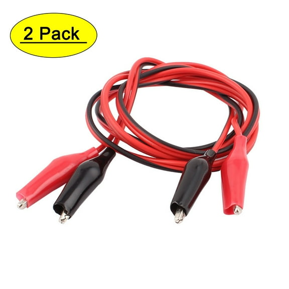 2Pcs 1 Meter Double end Test Alligator Crocodile Clip Wire