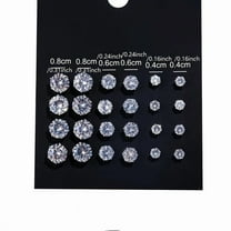 12-Pack Women’s Stud Earrings Set – Hypoallergenic Stainless Steel Round Multi-Style Fashion Jewelry for Daily Wear, Parties & Special Occasions