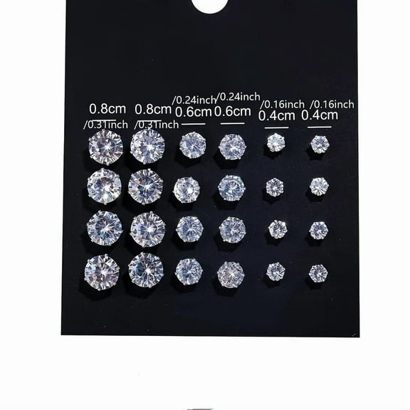 12-Pack Women’s Stud Earrings Set – Hypoallergenic Stainless Steel Round Multi-Style Fashion Jewelry for Daily Wear, Parties & Special Occasions