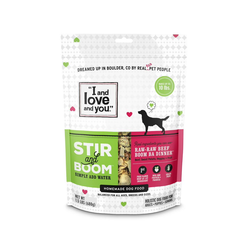 "I and love and you" Stir and Boom Dehydrated Dog Food, GrainFree Raw