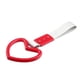 thumbnail image 1 of Anillo de advertencia colgante con forma de corazón para coche de carreras, caravana o autobús, con correa y gancho rojo, 1 of 9