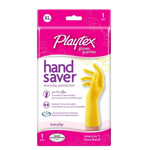 Playtex HandSaver Flex Strong Yellow Gloves, Extra Large