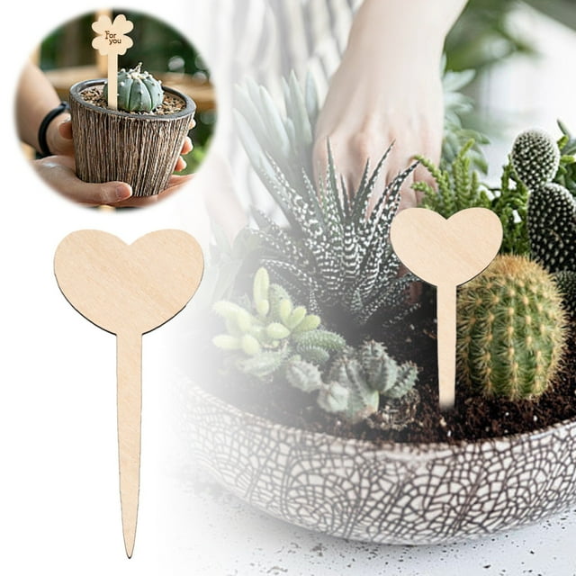 BKER Garden DIY Wooden Hangs For Flower Pots Handmade Identification Tags Versatile And Lightweight Crafting Supplies For Your Garden Projects