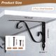 thumbnail image 2 of Uxcell 2 Pcs Soportes Decorativos para Estantes, Soportes para Estantes Flotantes de 150mm/6 Pulgadas para Estanterías de Pared, Negro, 2 of 7