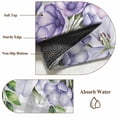 thumbnail image 6 of Large Area Rugs for Living Room Bedroom, Purple Flowers 8'x10' Rug Washable Carpet Runner Indoor Outdoor, Spring Floral Leaves Plants Gray Plaid Non Slip Floor Mats Rug for Kitchen, Patio, 6 of 8