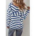 thumbnail image 3 of FOLUNSI Chandail à Cordon à Rayures Bleues : Douillet et Stylé!, 3 of 8