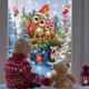 thumbnail image 4 of Pegatinas de ventana de búho de Navidad, calcomanías de pared de búho autoadhesivas, lindas cubiertas de vidrio de búho para decoraciones de fiesta de invierno, 4 of 4