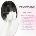 thumbnail image 2 of EMMOR Clip in Bangs, 100% Human Hair Bangs with 3 Non-slip Clips, 360 ° Cover Top HairPieces with 5 inch Wispy Fringes for enhancing Women's Facial Features(Ombre Ash Blonde), 2 of 10