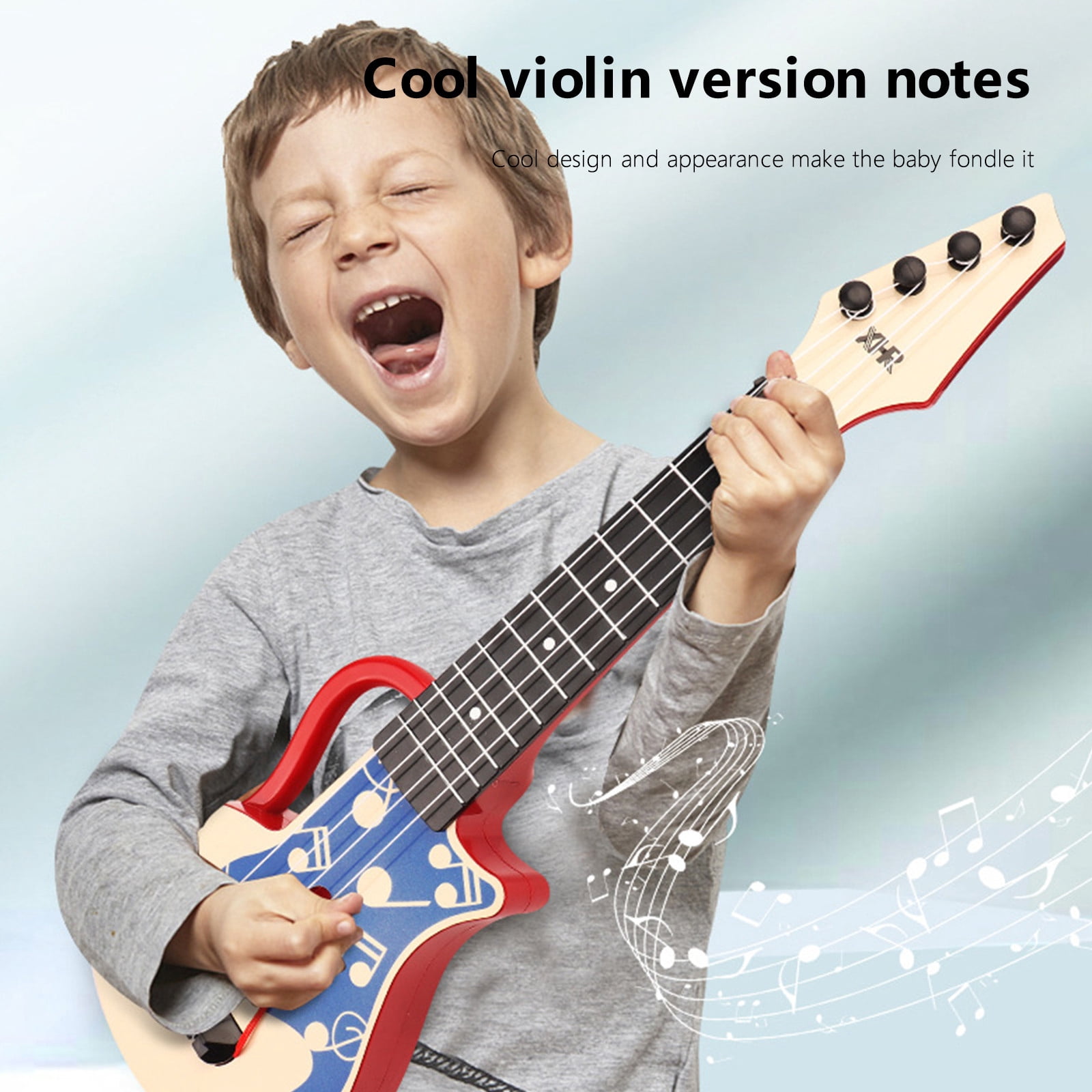 Yannianjz 2Pcs KidsGuitar Ukulele, Beginner Musical Instrument, 4 Strings, Mini Guitar for Skill ImprovingKidsPlay, Early Educational, PreSchoolChildren