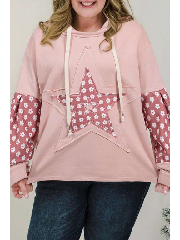 Floral Hoodie - Plus Size Chic Daily Wear!