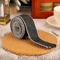 2026 CISIL & 4.5M Christmas Wired Ribbon Santa Claus Satin Ribbon, DIY Christmas Tree Bows Wreaths Ribbon, Package Ribbon Christmas Craft Ribbon Wrapping Ribbon Holiday Ribbon Party Ribbons (Black)