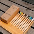 thumbnail image 4 of Labymos 10Pcs/Set Natural Bamboo Toothbrushes Soft Bristles Bamboo Handle for Home Hotel Travel Use, 4 of 5