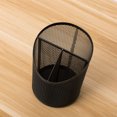 thumbnail image 2 of Miangastore Black Creative Pencil Cups Beveled Pen Container Metal Holder Desktop Storage Decoration 1 Set Desk Organizer, 2 of 8